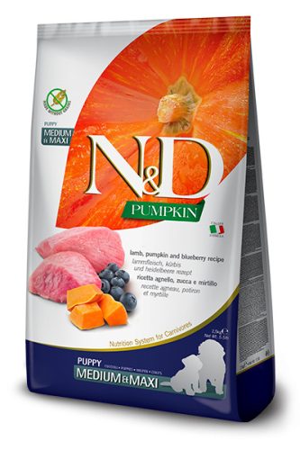 N&D Dog Grain Free bárány&áfonya sütőtökkel puppy medium/maxi 2,5kg 