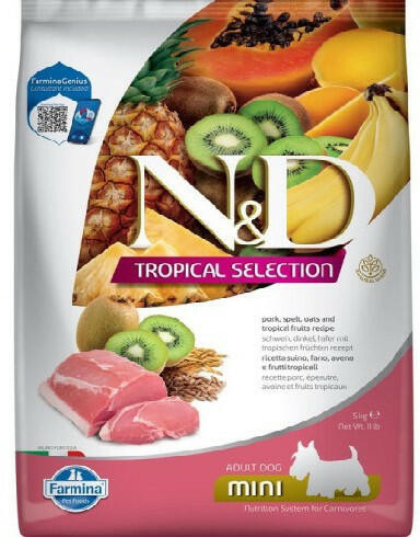 N&D Tropical Selection Dog sertés Adult Mini 5 kg