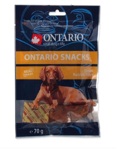 Ontario szárított nyúlhús szeletek , jutalomfalat kutyáknak, 70 g
