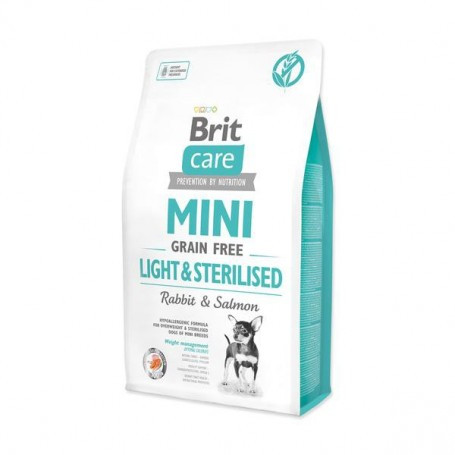 Brit Care Mini - Light & Sterilised Nyúl & Lazac Hipoallergén, Gabonamentes 2 kg