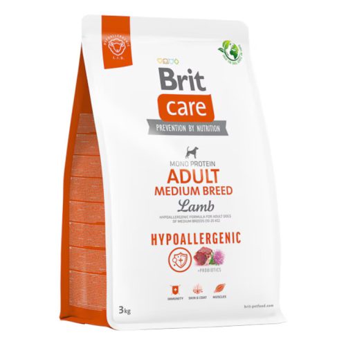 Brit Care Hipoallergén Adult Medium Breed Lamb & Rice Hipoallergén 3 kg