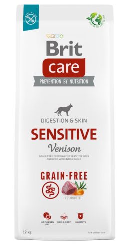 Brit Care Grain-Free Sensitive Venison & Potato Grain-free - Gabonamentes 12 kg