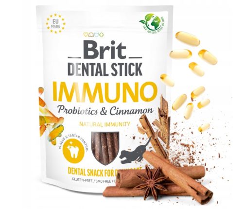 Brit Dental Stick Immuno – Probiotikum és fahéj 251 g